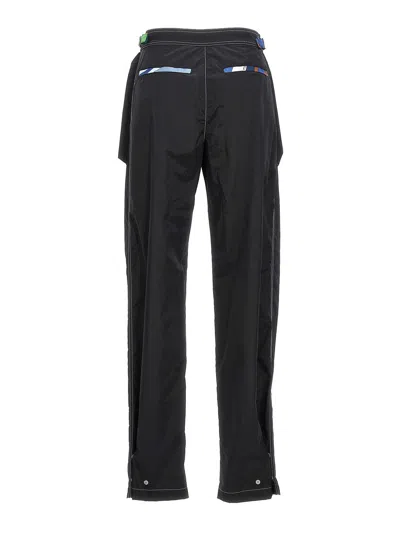 Pucci Logo-embroidered Cargo Pants In Black