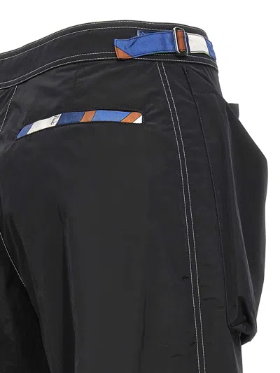Pucci Logo-embroidered Cargo Pants In Black