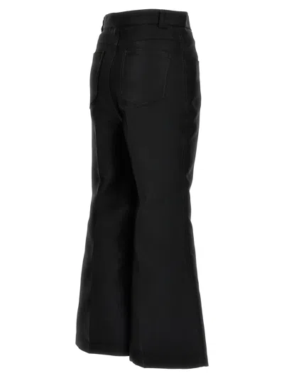 Giambattista Valli Cropped Silk Blend Pants In Black