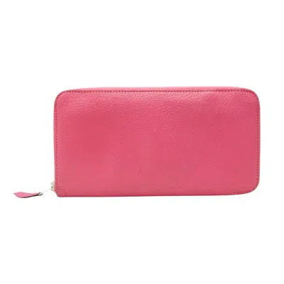 Pre-owned Hermes Hermès Azap Pink Leather Wallet  ()