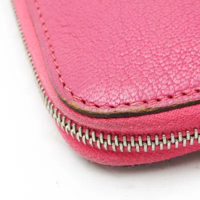Pre-owned Hermes Hermès Azap Pink Leather Wallet  ()