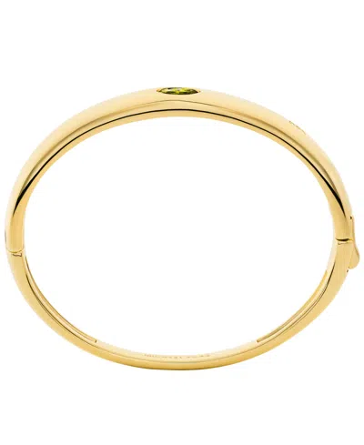Michael Kors Oval Stone Bangle In Gold