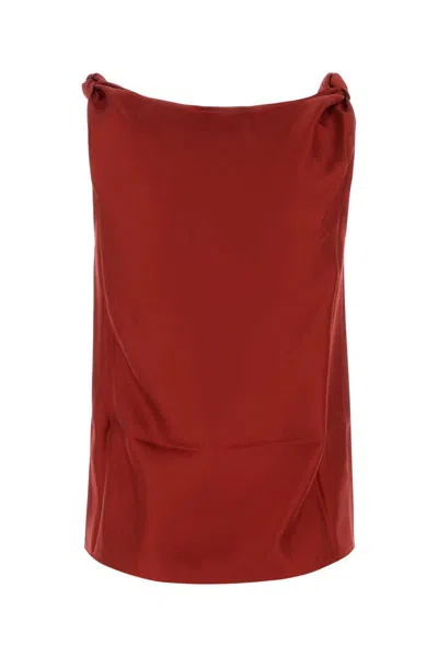 Loulou Studio Loulou Red Twill Remy Top In Brown