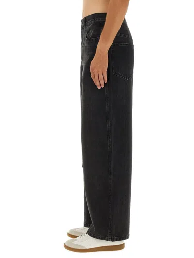 Isabel Marant Five-pocket Belt Loop Stitched Trousers In Blue