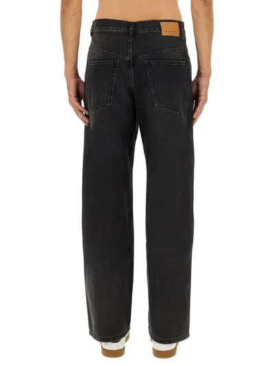 Isabel Marant Five-pocket Belt Loop Stitched Trousers In Blue