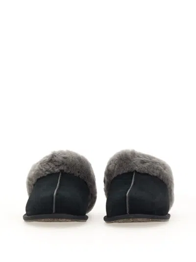 Ugg Scuffette Ii Black Suede Slippers In Black