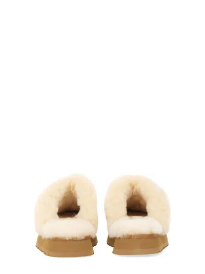 Ugg Biscuit Suede Disquette Slippers In Brown