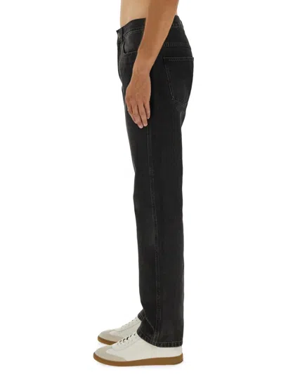 Isabel Marant Five-pocket Belt Loop Stitched Trousers In Blue
