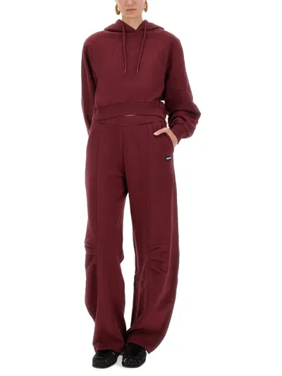 Rotate Birger Christensen Joggers Featuring Elastic Waistband And Side Pockets In Red