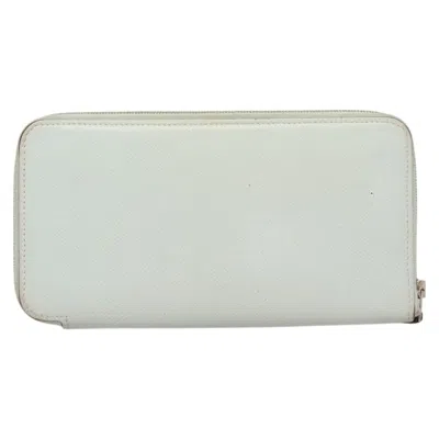 Pre-owned Hermes Hermès Silk'in White Leather Wallet  ()
