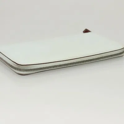 Pre-owned Hermes Hermès Silk'in White Leather Wallet  ()