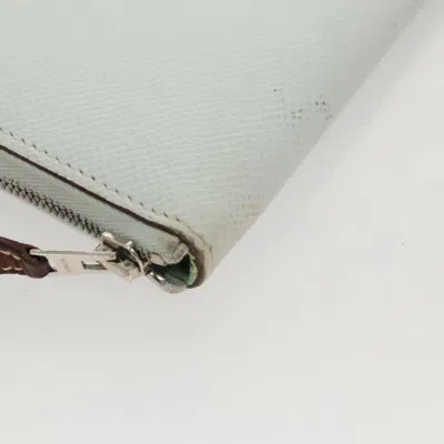 Pre-owned Hermes Hermès Silk'in White Leather Wallet  ()