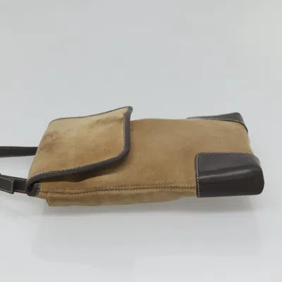 Pre-owned Loewe Anagram Beige Suede Shoulder Bag ()