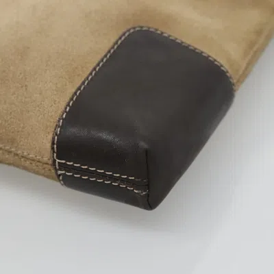 Pre-owned Loewe Anagram Beige Suede Shoulder Bag ()