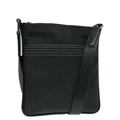 Pre-owned Loewe Anagram Black Leather Shoulder Bag ()