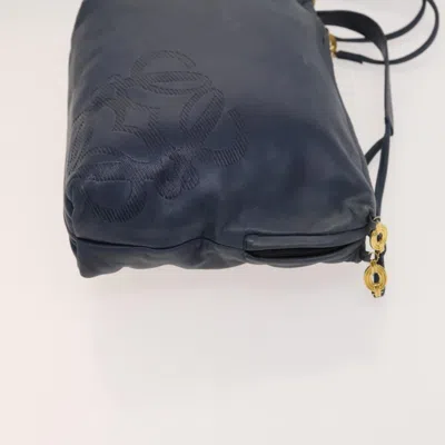 Pre-owned Loewe Anagram Navy Leather Shoulder Bag ()