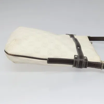 Pre-owned Loewe Anagram White Canvas Shoulder Bag ()