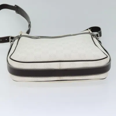 Pre-owned Loewe Anagram White Canvas Shoulder Bag ()