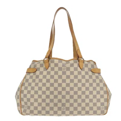 Pre-owned Louis Vuitton Batignolles Horizontal White Canvas Tote Bag ()