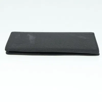 Pre-owned Louis Vuitton Brazza Black Leather Wallet  ()