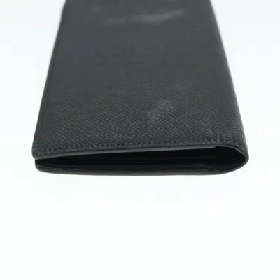 Pre-owned Louis Vuitton Brazza Black Leather Wallet  ()