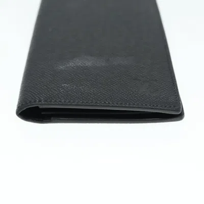 Pre-owned Louis Vuitton Brazza Black Leather Wallet  ()