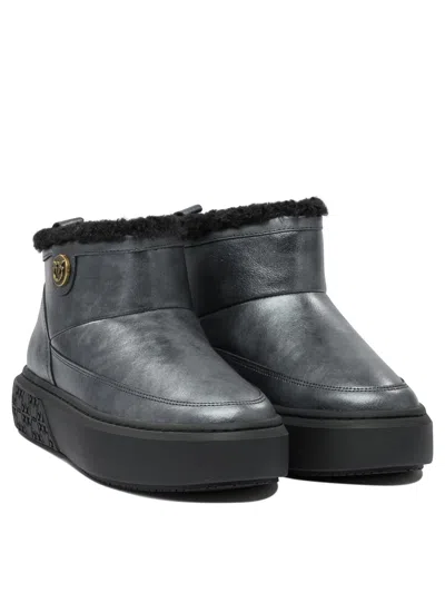 Pinko Yoko 22 Leather Ankle Boots