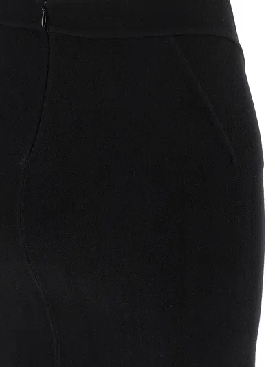 Dsquared2 Black Stretch Wool Blend Mini Dress In Black