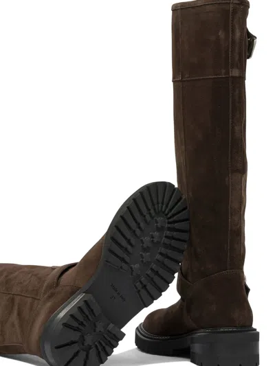 Via Roma 15 50mm Buckled Zip-fastening Biker Boots In Brown