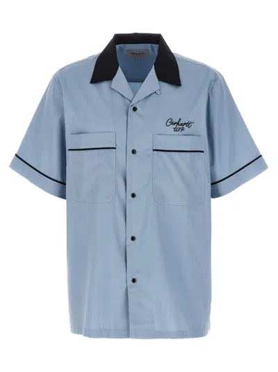 Carhartt Casual Shirt With Contrast Collar And Pockets In Blue