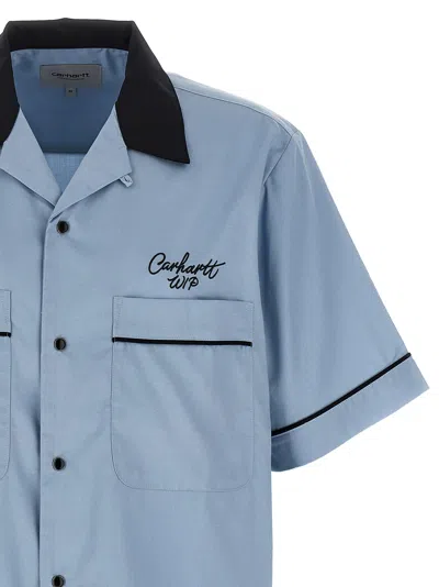 Carhartt Casual Shirt With Contrast Collar And Pockets In Blue
