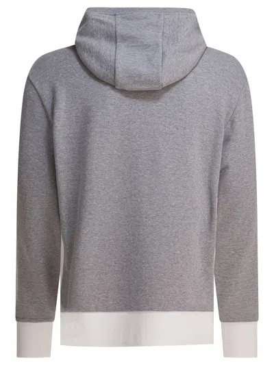 Thom Browne Felpa In Cotone Grigio Uomo In Gray