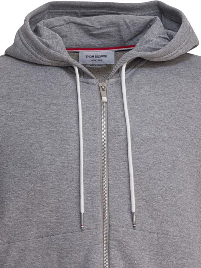 Thom Browne Felpa In Cotone Grigio Uomo In Gray