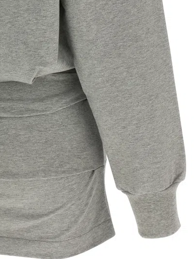 Attico Cotton Jersey Mini Dress In Gray