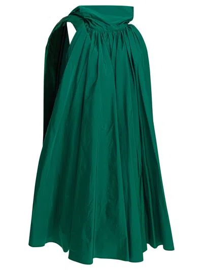 Max Mara Draped High Neckline Maxi Sleeveless Dress