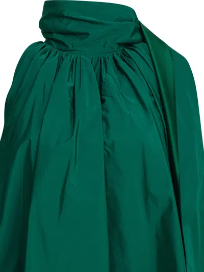 Max Mara Draped High Neckline Maxi Sleeveless Dress