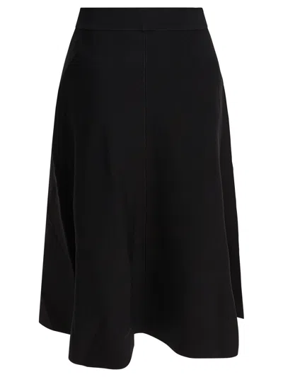 Max Mara Pure Flared Midi Skirt Skirts Black In Black
