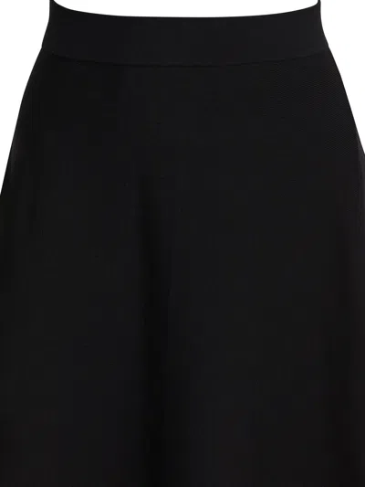 Max Mara Pure Flared Midi Skirt Skirts Black In Black