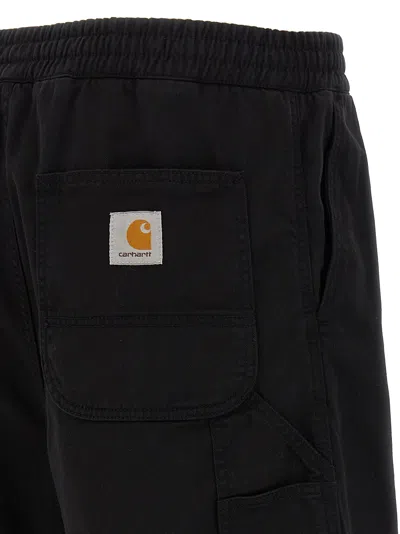 Carhartt Flint Short Shorts In Black Cotton In Black