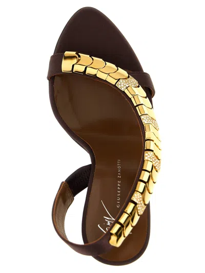 Giuseppe Zanotti Maroon Open Toe Heels
