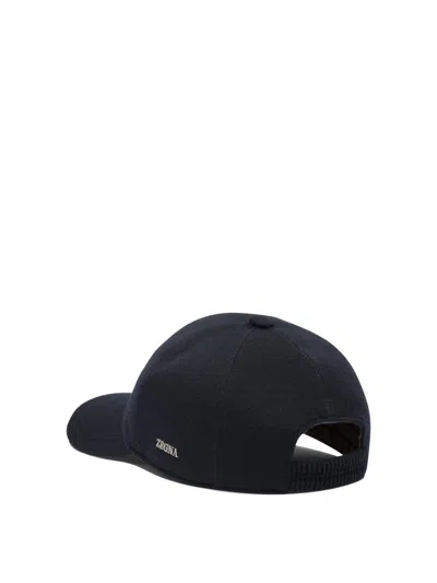 Zegna Hats Black In Blue