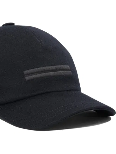 Zegna Hats Black In Blue