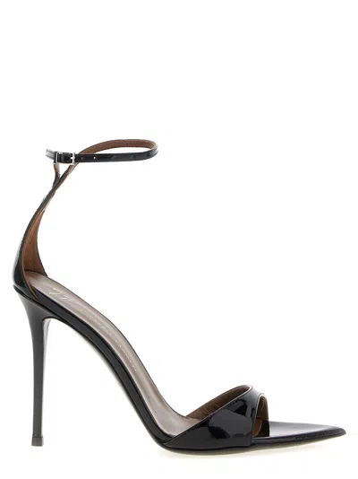 Giuseppe Zanotti Intriigo Patent Leather Sandals In Black