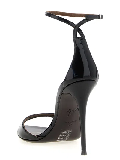 Giuseppe Zanotti Intriigo Patent Leather Sandals In Black