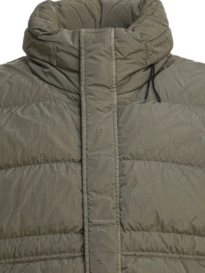 C.p. Company Chrome-r Grey Down Jacket In Green