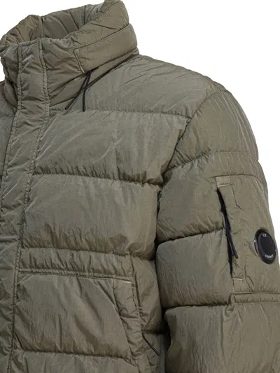 C.p. Company Chrome-r Grey Down Jacket In Green