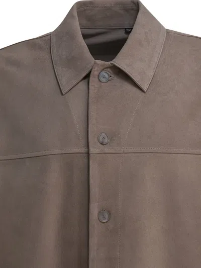 Vince Front Pockets Long Sleeves Jackets In Brown