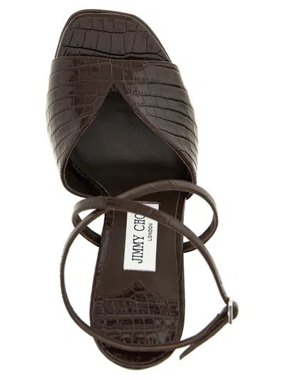 Jimmy Choo Karli 125 Croc-effect Platform Sandals