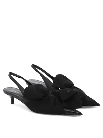 Balenciaga Knife Chemise 40 Slingback Pumps In Black