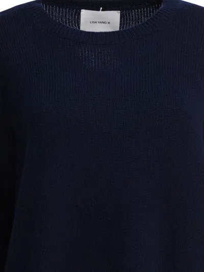 Lisa Yang Deep Blue Cashmere Sweater In Blue